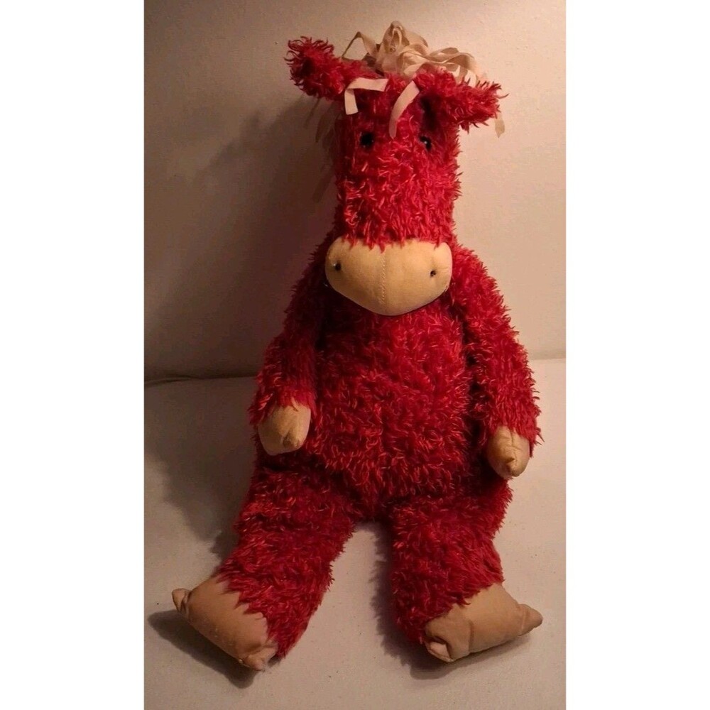Jellycat Bunglie Red Horse Pony Plush Floppy Slouchy Stuffed Animal 18”